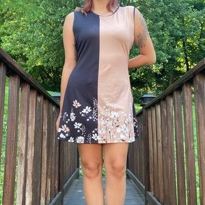 Black & Tan Floral Dress